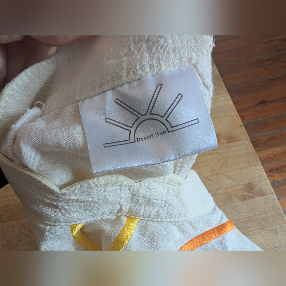 Desert Sun On The Road Embroidered Mini Dress S Southwest Boho Hippie Western - Picture 11 of 15